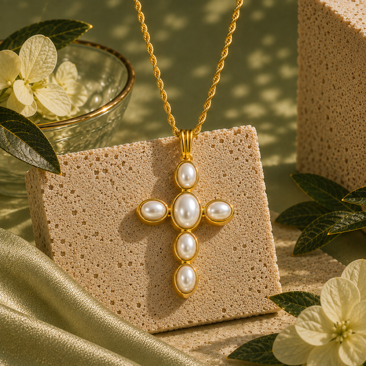 Pearla Cross Necklace